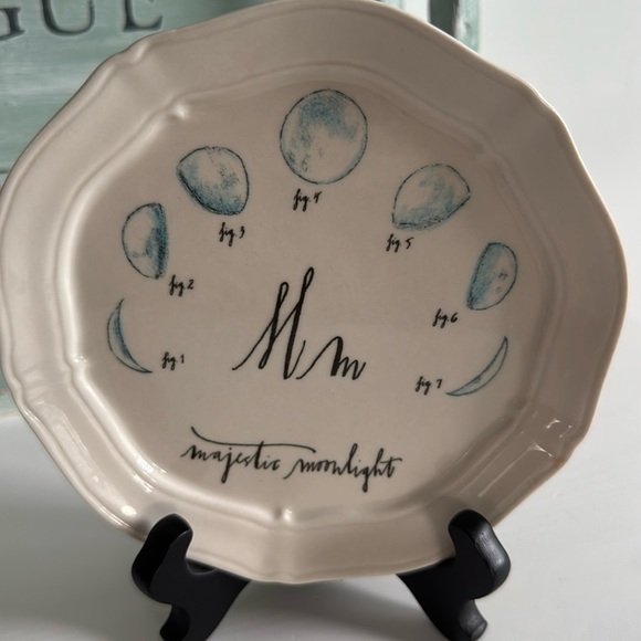 Linea Carta by Dina Pyari, Letter M Plate, Majestic Moonlight by Anthropologie - Picture 2 of 5